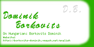 dominik borkovits business card